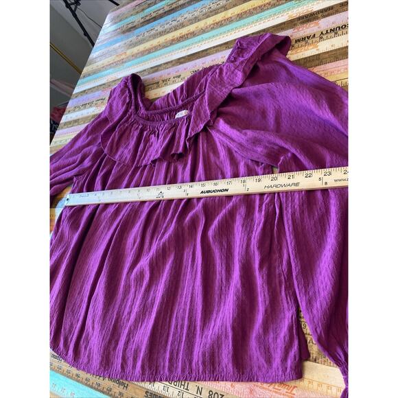 Knox Rose XL Lace Ruffle Boho Cottagecore Shirts Tops Lot Of 2 Eyelet - Picture 8 of 13